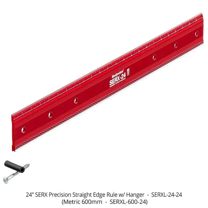 Woodpeckers SERXL-24-24 SERX Straight Edge Rule, 24 in.